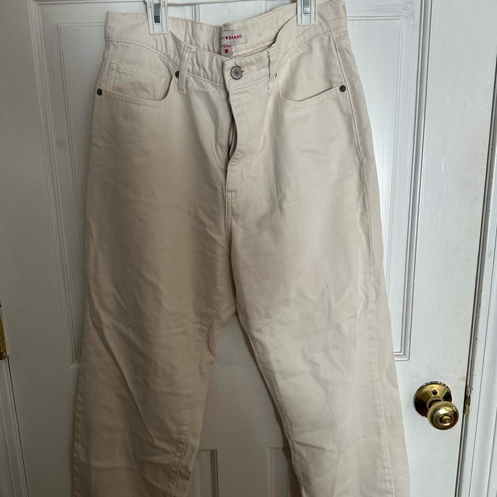 Lucky Brand Women's Straight Leg Cream Pants
